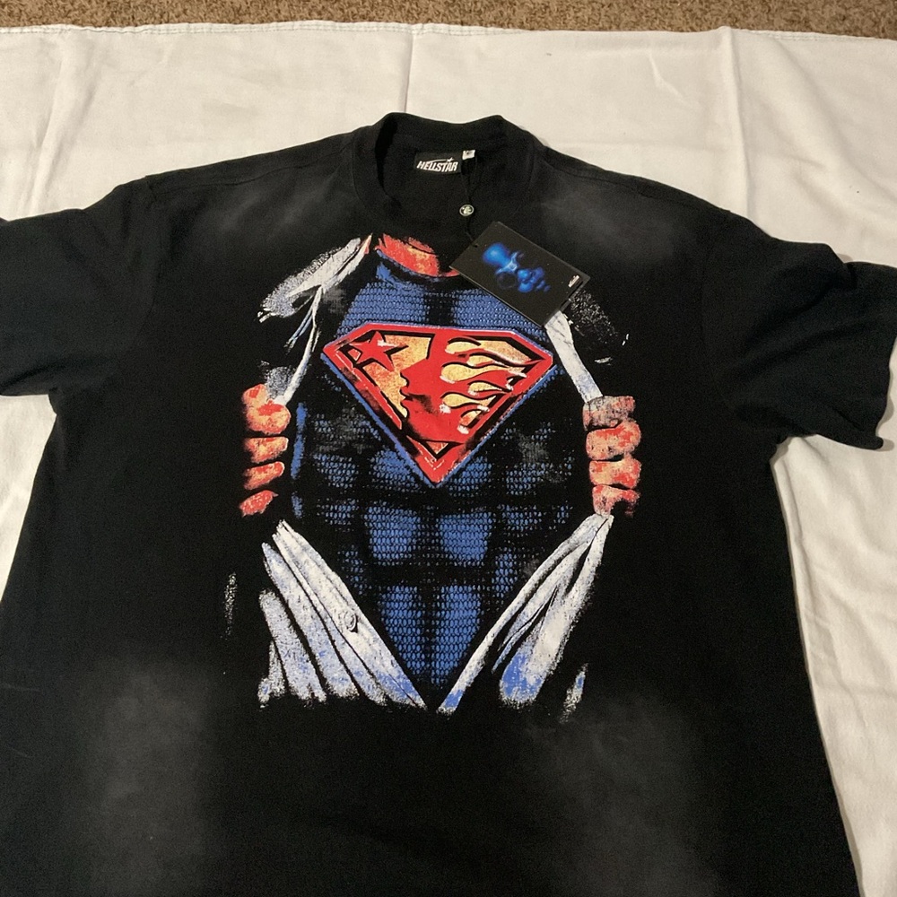 Hell star Superman Graphic Black T-Shirt
